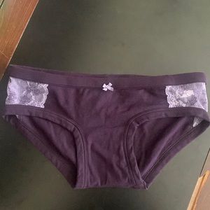 Aerie Boybrief Panty xs extra small cotton purple lace panel American eagle
